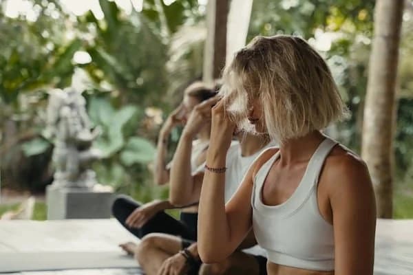 Pranayama practice outdoors